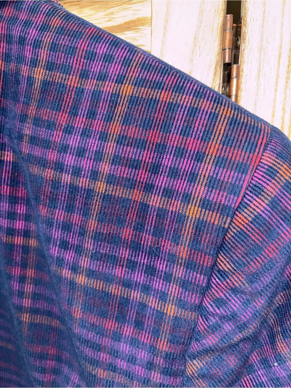 Tailorbyrd Men's Multicolor Purple Plaid Corduroy Blazer – 42R
